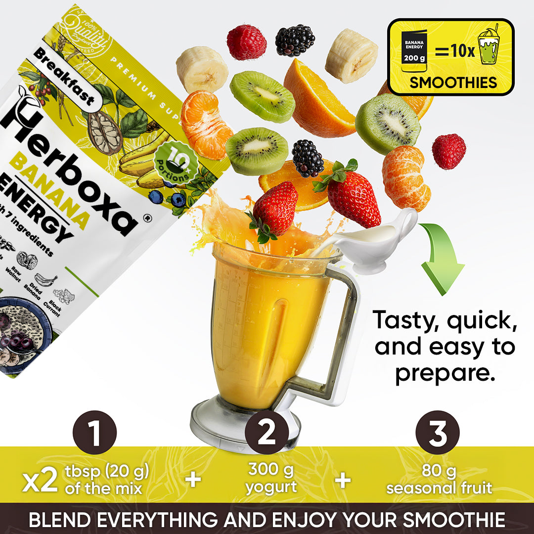 Banana Energy - gezonde “fastfood”-ontbijtmix